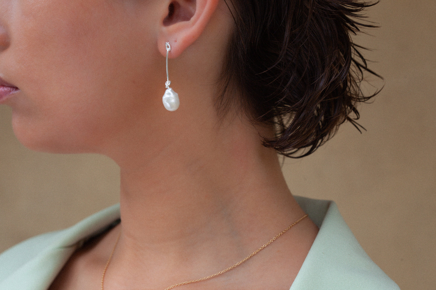 Pearl Knot Earring