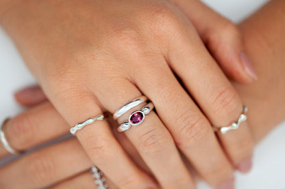 Tourmaline Silver Ring