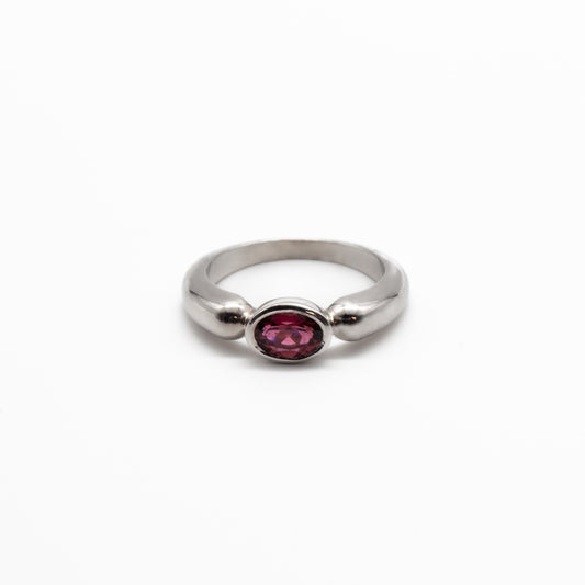 Tourmaline Silver Ring
